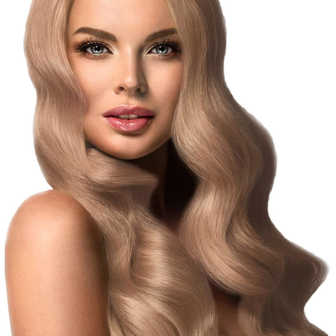 hair2heart Extensions Echthaar Bondings Gewellt - 50 Strähnen 1g 50cm 8/01 hellblond natur-asch