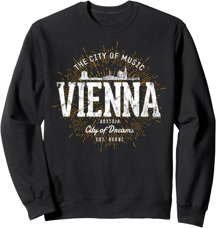 Vienna Austria Vintage Style Retro Österreich Wien Sweatshirt