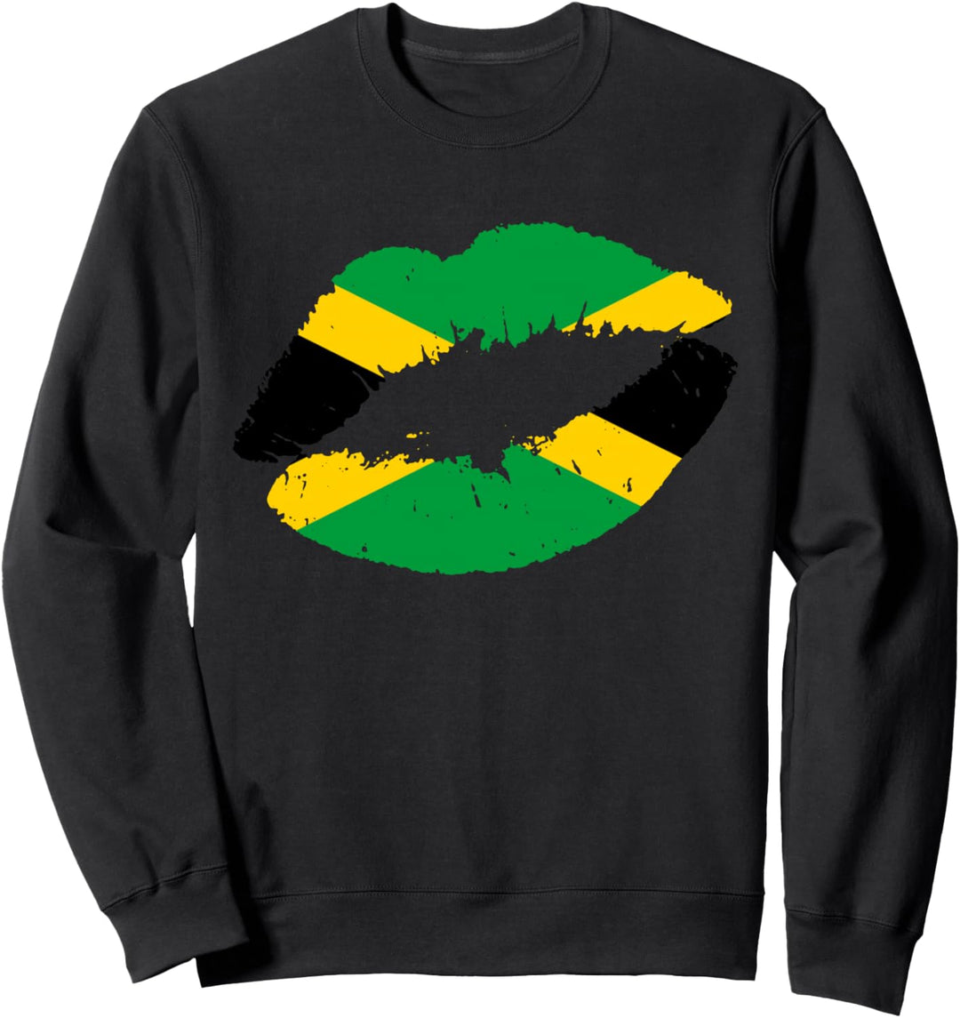 Jamaika Jamaikanische Flagge Kuss Lippen Rastafari Geschenk Sweatshirt