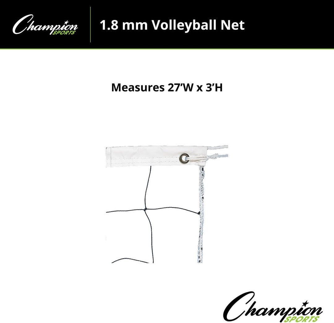 Champion Sports Volleyballnetz, Vinyl 27 x 3-Feet, 27 x 3-Feet