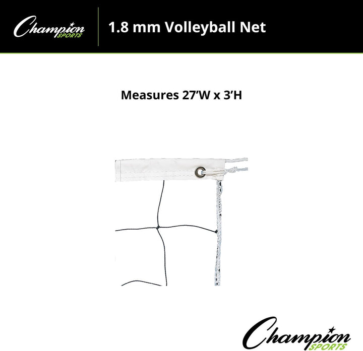 Champion Sports Volleyballnetz, Vinyl 27 x 3-Feet, 27 x 3-Feet