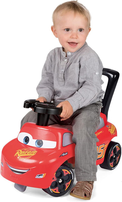 Smoby - Cars Auto - Rutscherfahrzeug - Kinderfahrzeug mit Staufach und Kippschutz, für drinnen und d