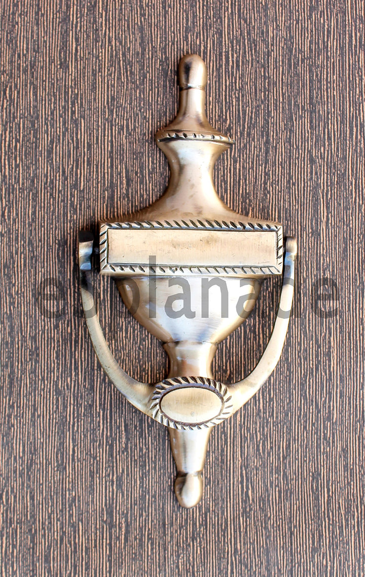 eSplanade Kolonialstil Messing Türklopfer, gelb, 4 X 2 X 20,3 cm
