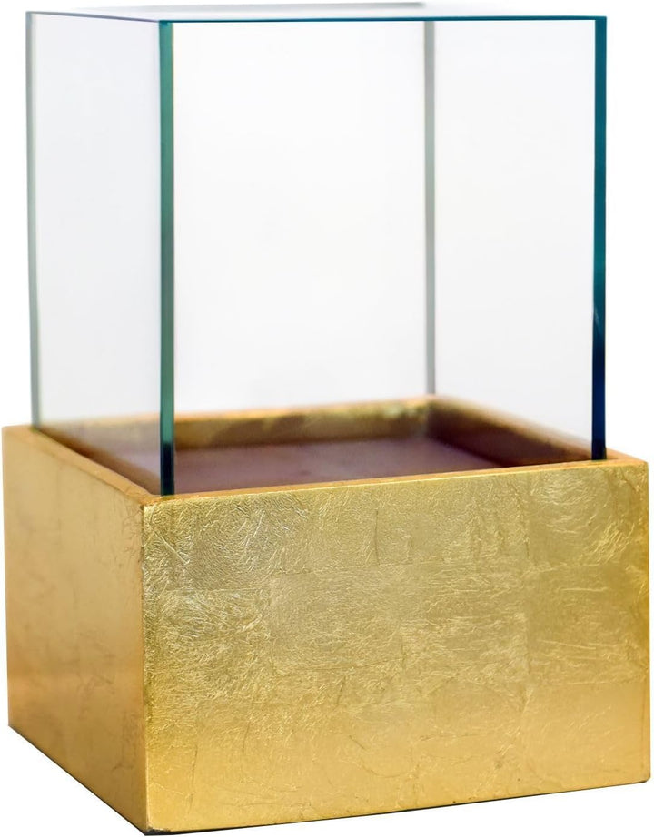 Deko-Windlicht Kerzenhalter viereckig CANDELITA - Gold Hochglanz 20x20x29 20x20x29 Gold Hochglanz, 2