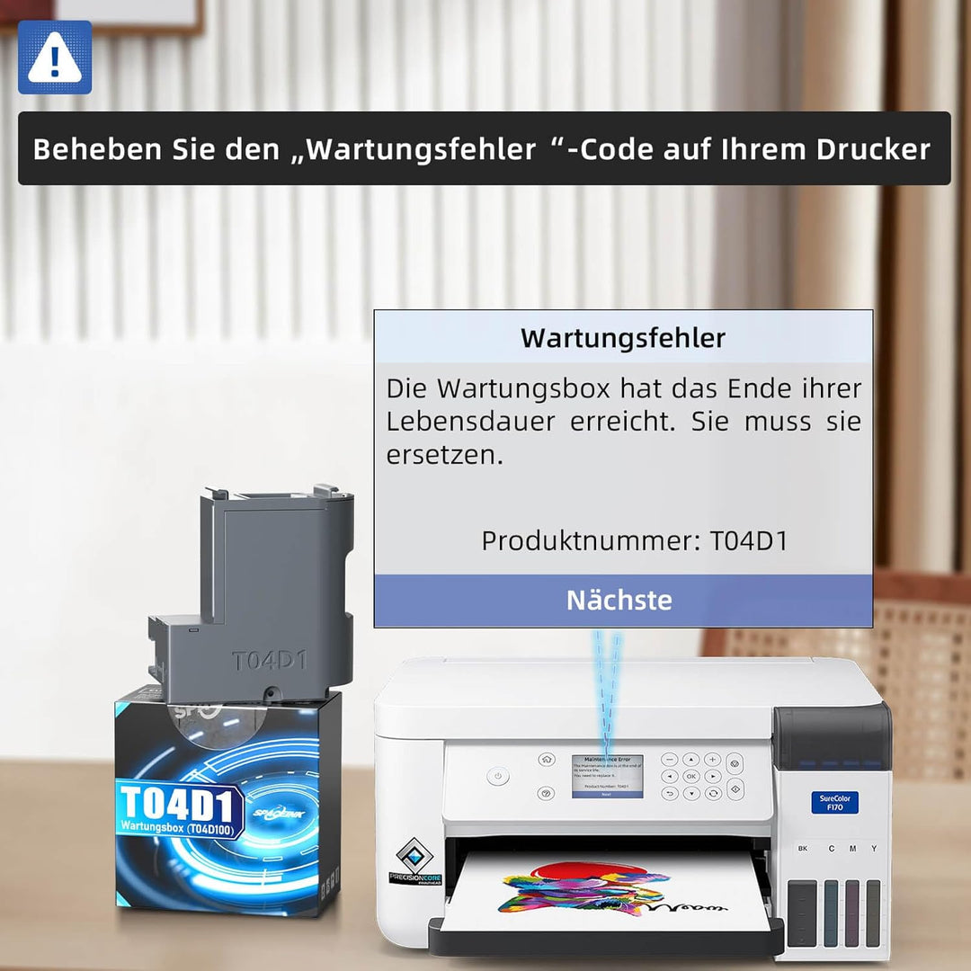 Spaceink T04D1/T04D100 Wartungsbox Kompatibel für Epson ET-15000 ET-4750 ET-3750 ET-4850 ET-3850 ET-