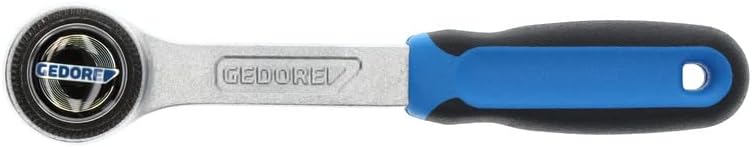 GEDORE Umschaltknarre, für 1/4 Zoll, 6,3 mm Antrieb, 5degree Rückschwenkwinkel, 129 mm lang, 2K-Grif