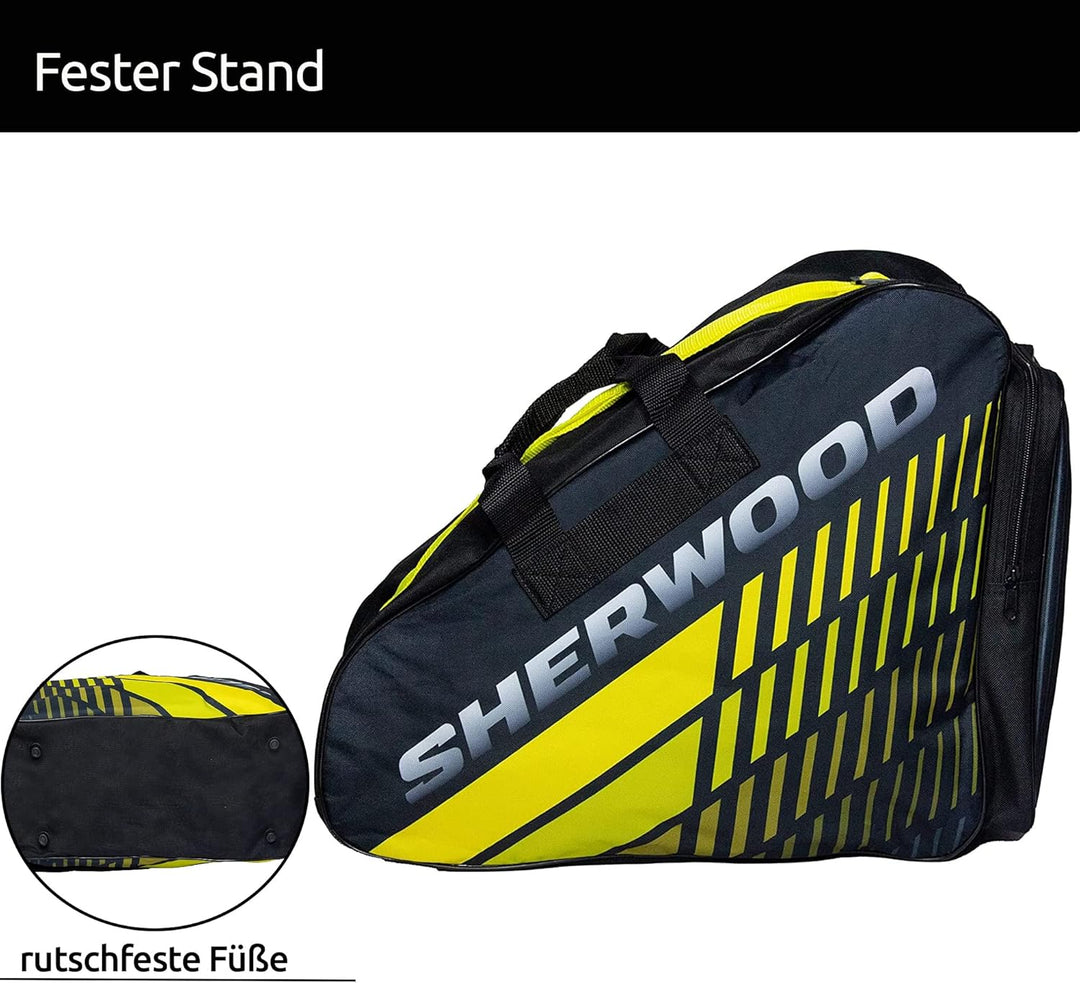 Sherwood Schlittschuhtasche, Inliner-Tasche, für Rollschuhe und Eislaufschuhe, Eishockey-Bag, yellow