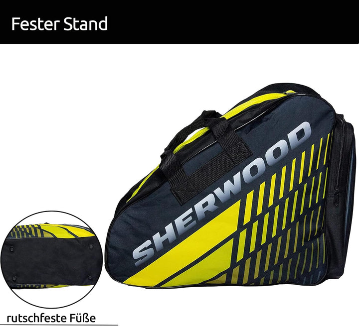 Sherwood Schlittschuhtasche, Inliner-Tasche, für Rollschuhe und Eislaufschuhe, Eishockey-Bag, yellow
