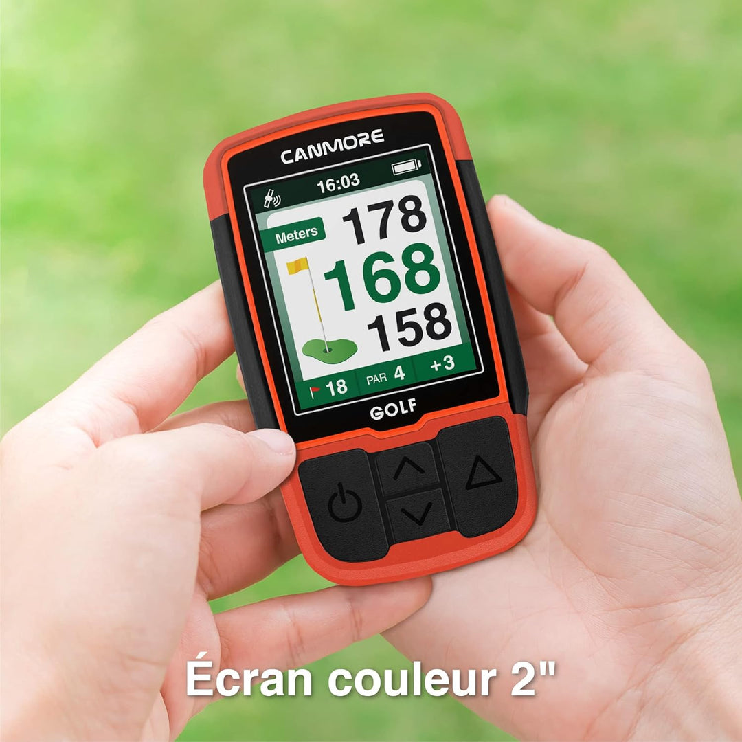 Canmore HG200 Golf-GPS – Wasserdichtes 2-Zoll-Vollfarbdisplay mit über 41.000 wichtigen Golfplatzdat