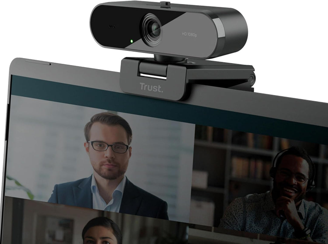 Trust TW-200 ECO Full HD-Webcam 1920 x 1080 Pixel Standfuss, Klemm-Halterung