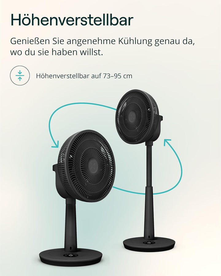 Duux Whisper 3 Standventilator – Energiesparender Ventilator mit 26 Geschwindigkeiten, Timer & Nacht