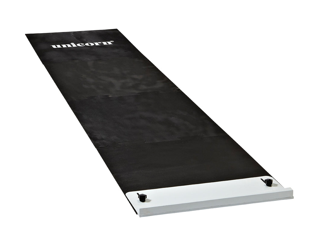 Unicorn Raised Oche 4tlg leichtgewichtige Dartmatte, schwarz, inkl. Transporttasche