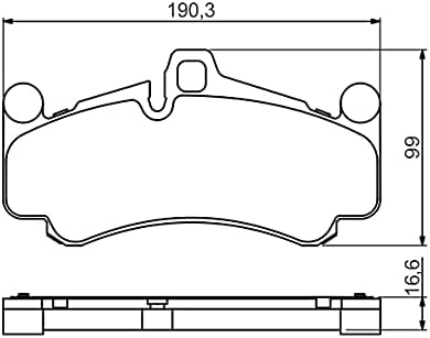 Bosch BP1704 Bremsbeläge - Vorderachse - ECE-R90 Zertifizierung - vier Bremsbeläge pro Set