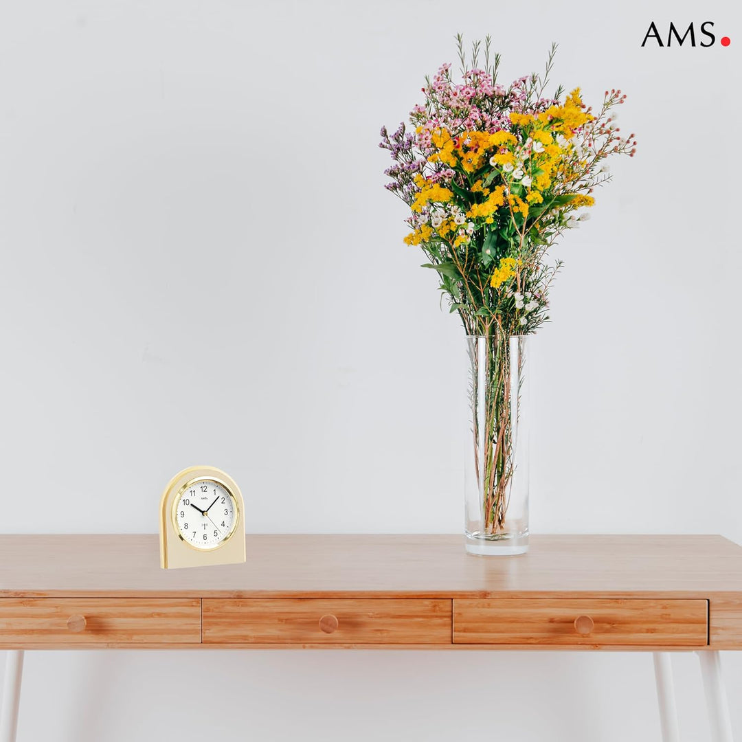 AMS 5197 Tischuhr Design, 13 x 13 x 6 cm