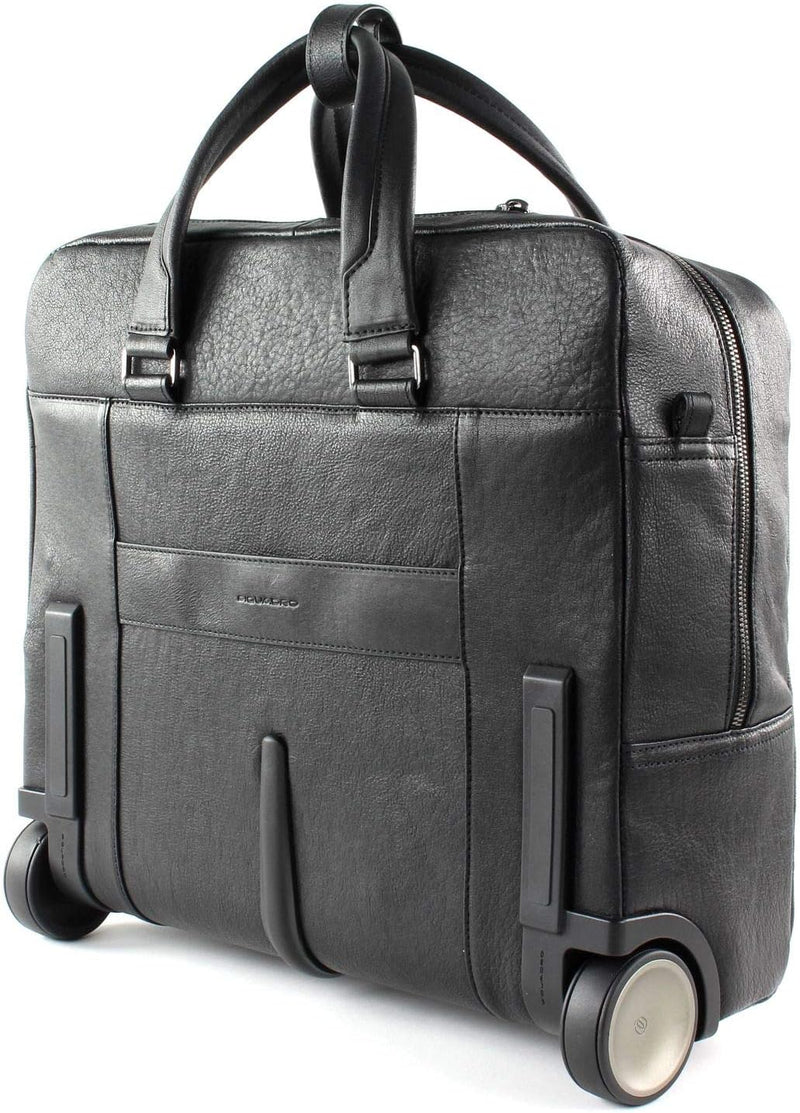 Piquadro Black Square 2-Rollen Businesstrolley 36 cm Laptopfach