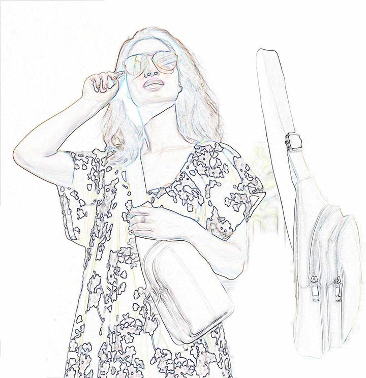 OBC Made IN Italy Leder Tasche Crossbody Bodybag Sling Rucksack Crossover Schultertasche Brusttasche