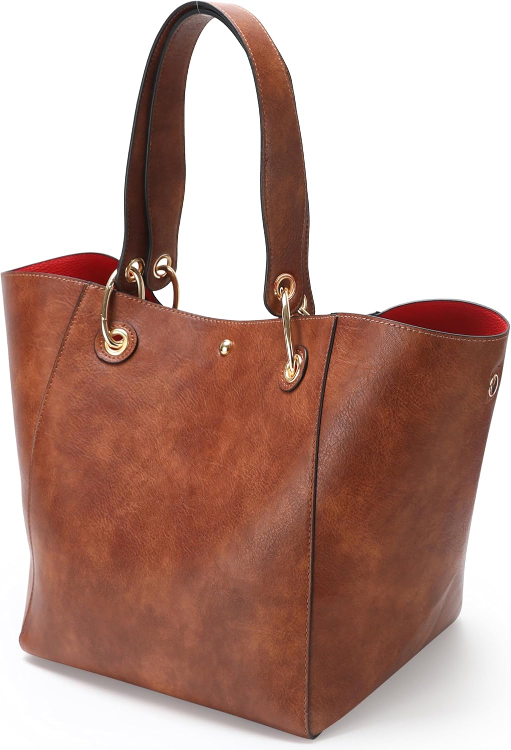 SQLP Damen Henkeltaschen Leder Gross Kapazität Shopper Tasche Student Schultasche Arbeit Handtasche