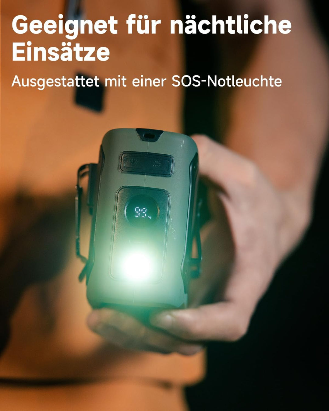 2026 Kühlung Tragbarer Taillenventilator,8000mAh 29H Laufzeit USB C Wiederaufladbar,5 Geschwindigkei
