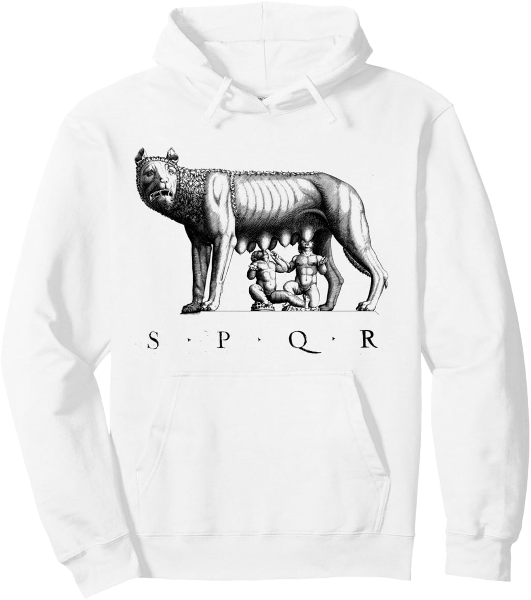 SPQR Römischer Romwolf Romulus Remus Pullover Hoodie