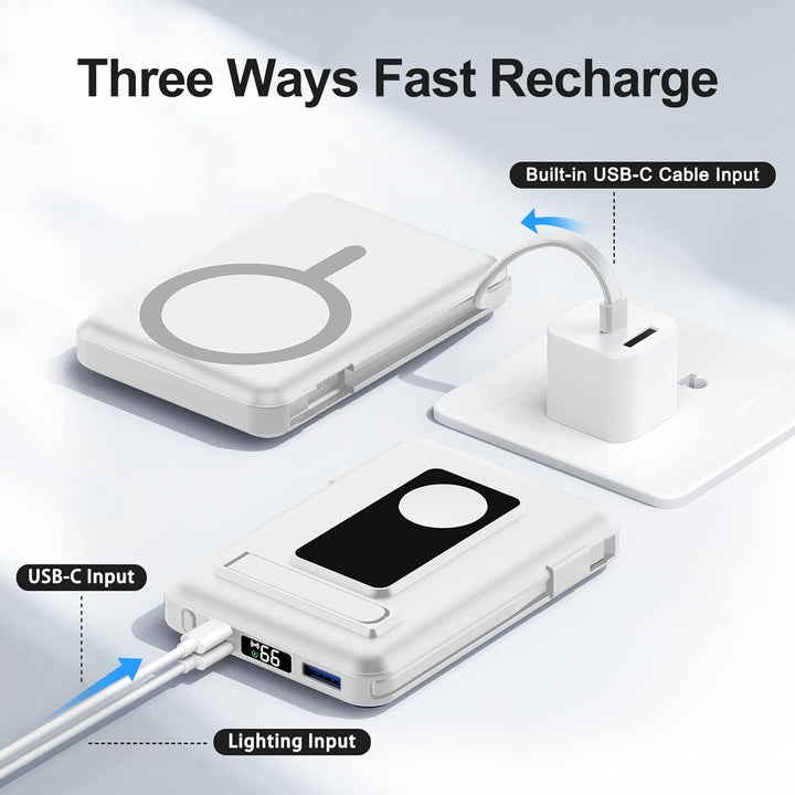 für Powerbank iPhone, 10000mAh Magnetische Kabellose Power Bank für Magsafe, 20W Schnelllade Externe