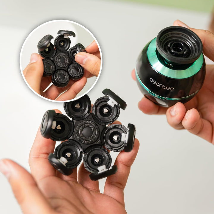 Cecotec Rasierer Bamba PrecisionCare Skull Shaver für den Kopf, extragrosser Kopf, 7 schwebende Klin