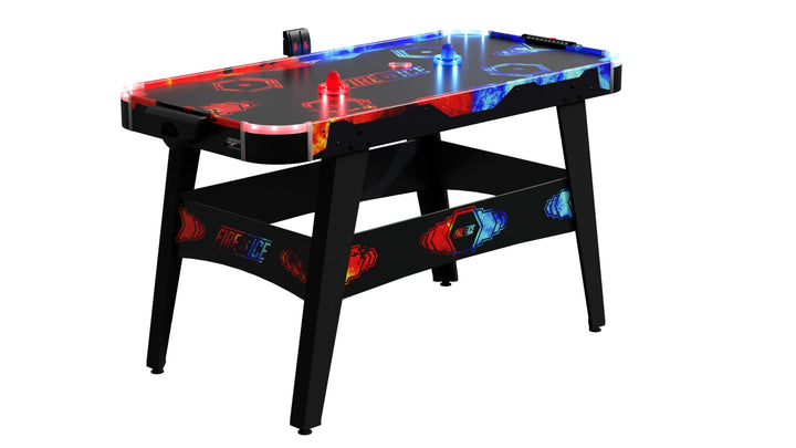 Carromco Airhockey Tisch Fire & Ice - Air hockey Spieltisch mit LED Lichteffekten - LED Air Hockey m