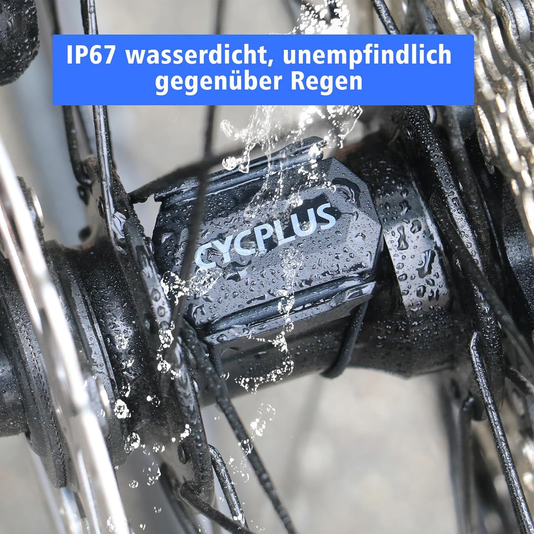 CYCPLUS Fahrrad Trittfrequenzsensor oder Geschwindigkeitssensor Dual Modul Bluetooth und ANT +