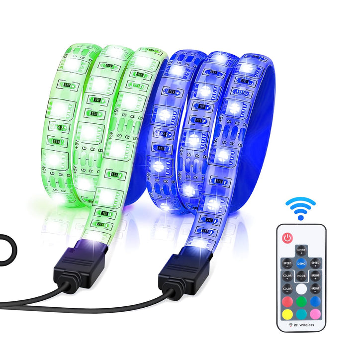 Elektroroller-Lichtstreifen M365, 30 LEDs, 50 cm, RGB-Lichtstreifen mit Fernbedienung, Skateboard-De