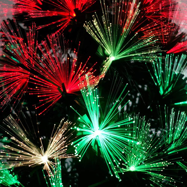 Aufun Weihnachtsbaum Künstlicher LED Glasfaser 210 cm Weihnachtsdeko Christbaum mit 260 Spitzen und