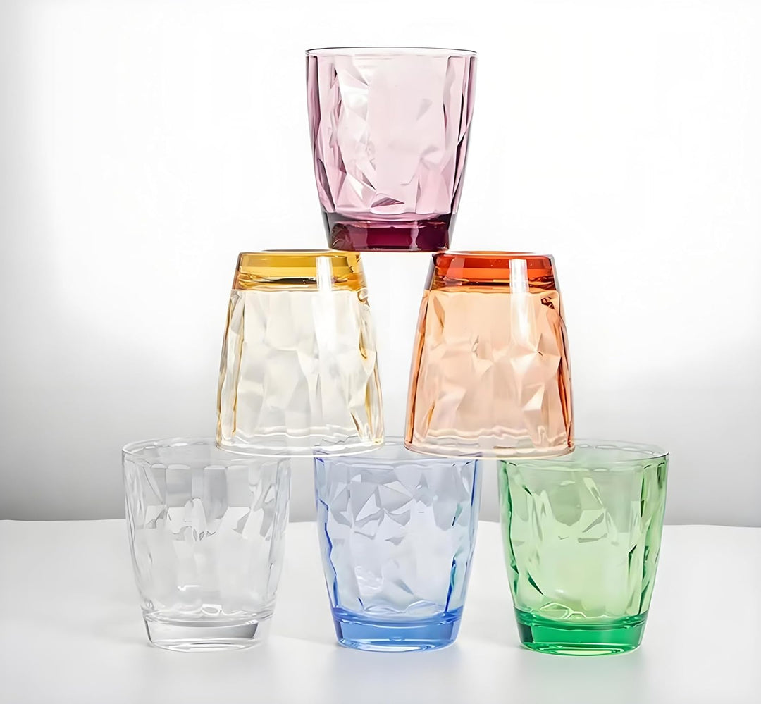 8 Stück 300 ml unzerbrechliche Trinkgläser aus Kunststoff, spülmaschinenfest, BPA-frei, Saft-Gläser,