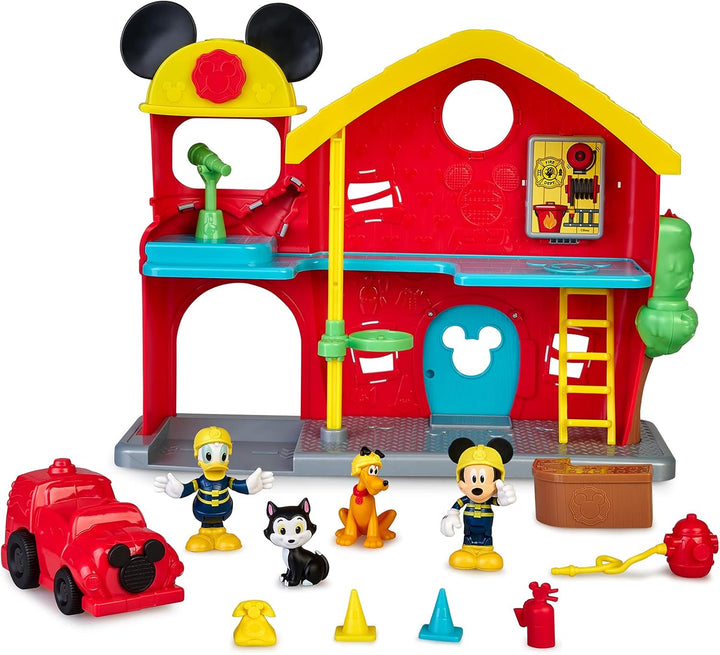 Disney Mickey - Feuerwehrstation - 14 Teile - mit Soundfunktionen - Spielzeug für Kinder ab 3 Jahren
