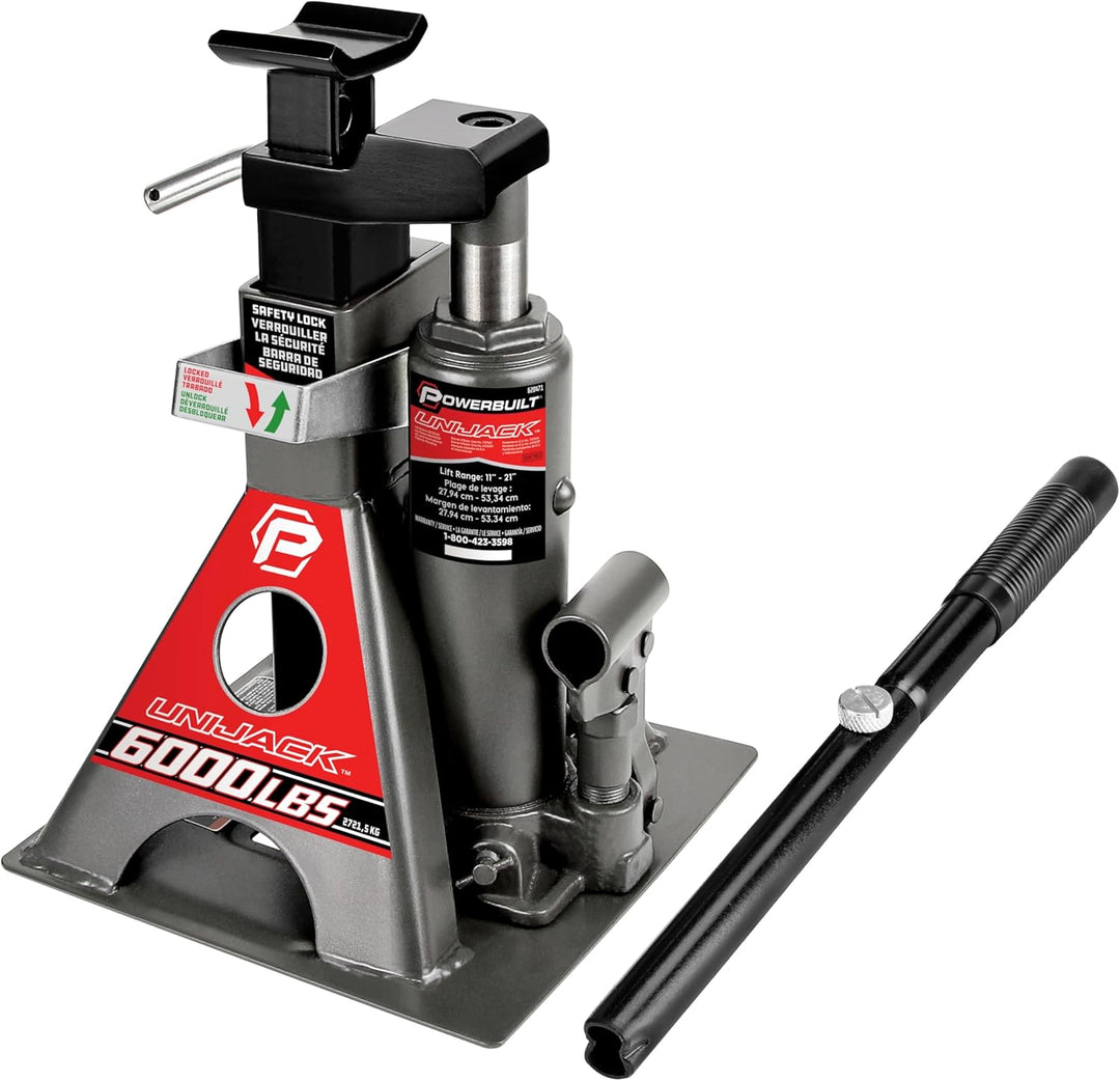 Powerbuilt 620471 Hebebühnen und Wagenheber, schwarz, 6000lb, Unijack, 6000lb, Unijack