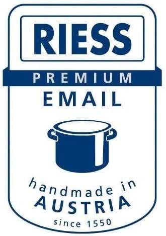 Riess 0558-009, Emailieset Black Magic, 5-teilig, bestehend aus: Fleischtopf mit GD Ø 16, 20, 24 cm,