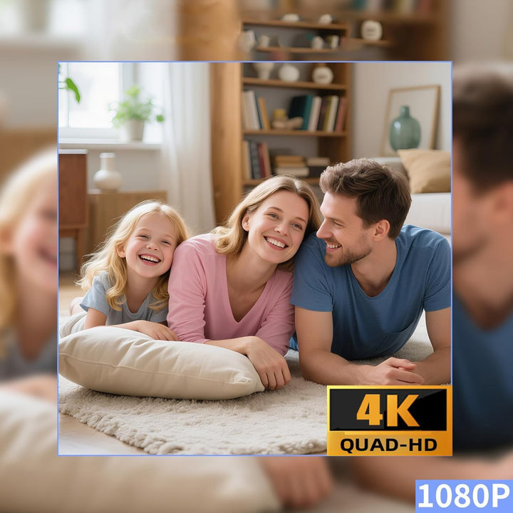 4K Mini Kamera Innen Akku, 2.4/5 Ghz WLAN Innenkamera | 180° drehbarem Objektiv automatische, Bewegu