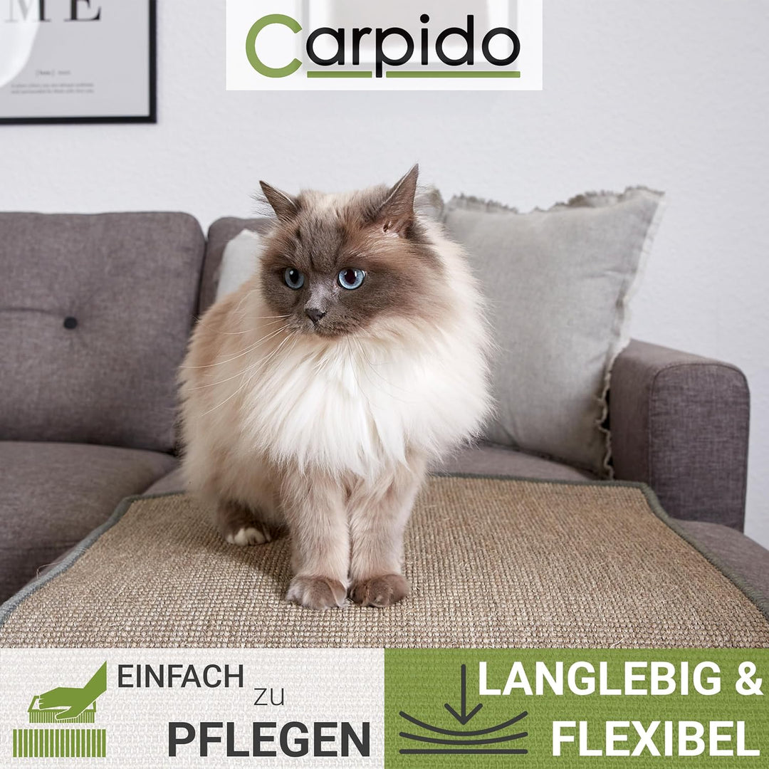 Kratzmatte für Katzen - Fussmatte Sisal Kratzteppich - natürliche Sisalmatte robust - Vorleger aus 1