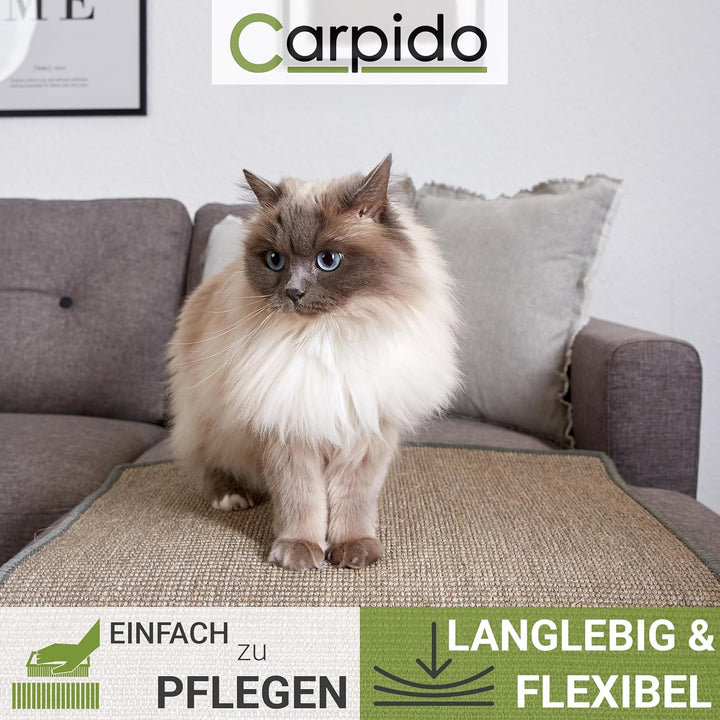 Kratzmatte für Katzen - Fussmatte Sisal Kratzteppich - natürliche Sisalmatte robust - Vorleger aus 1