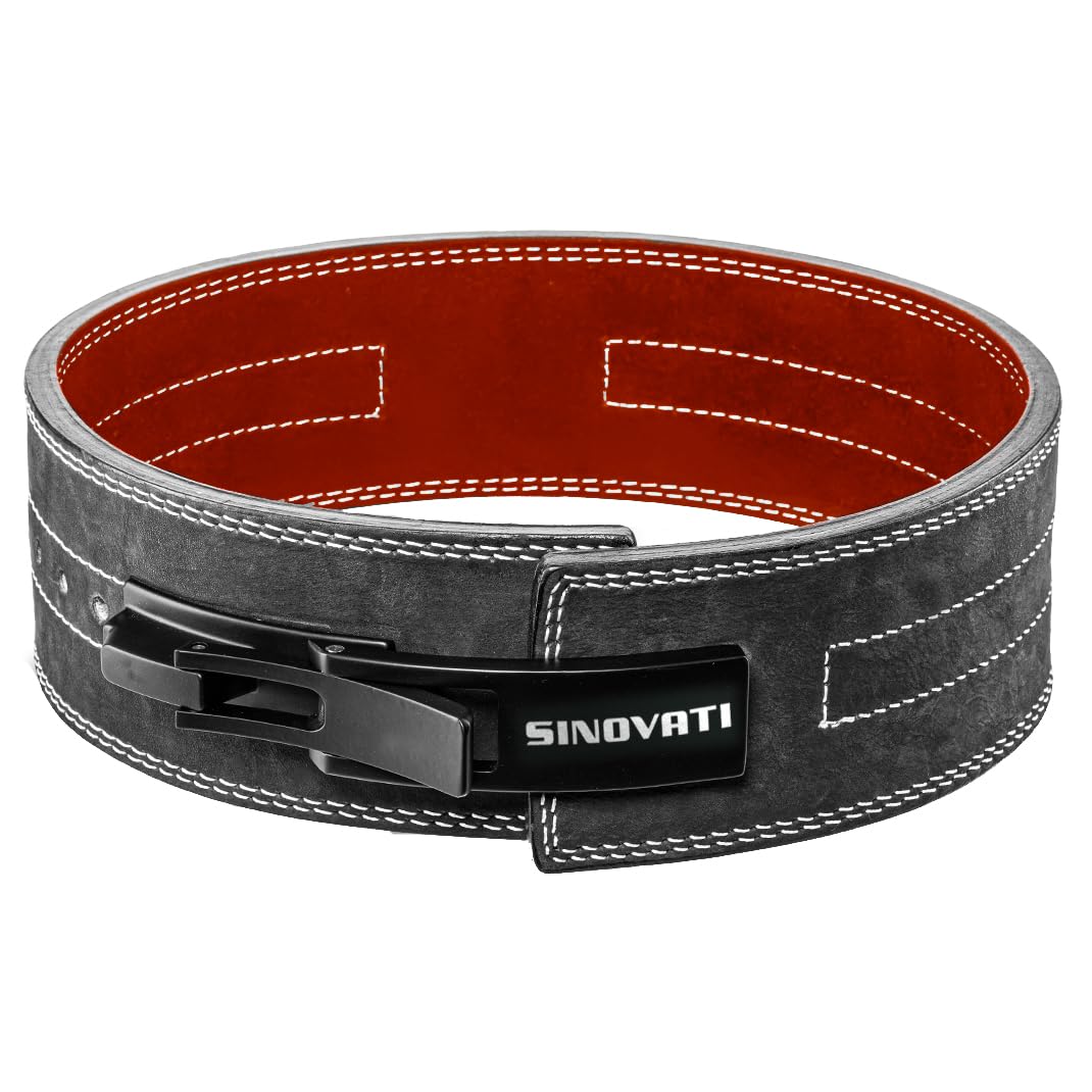 SINOVATI Premium Gewichthebergürtel KDK Gürtel aus Rindsleder mit Schnalle, Weightlifting Lever Belt