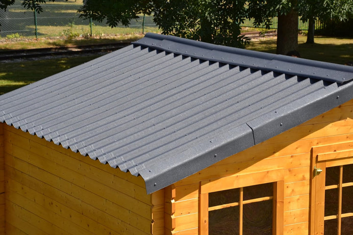 Onduline–EASYFIX COMPACT Dachplatten Bitumenwellplatten Schwarz-Trapez-Dachsystem einfach zu Verlege