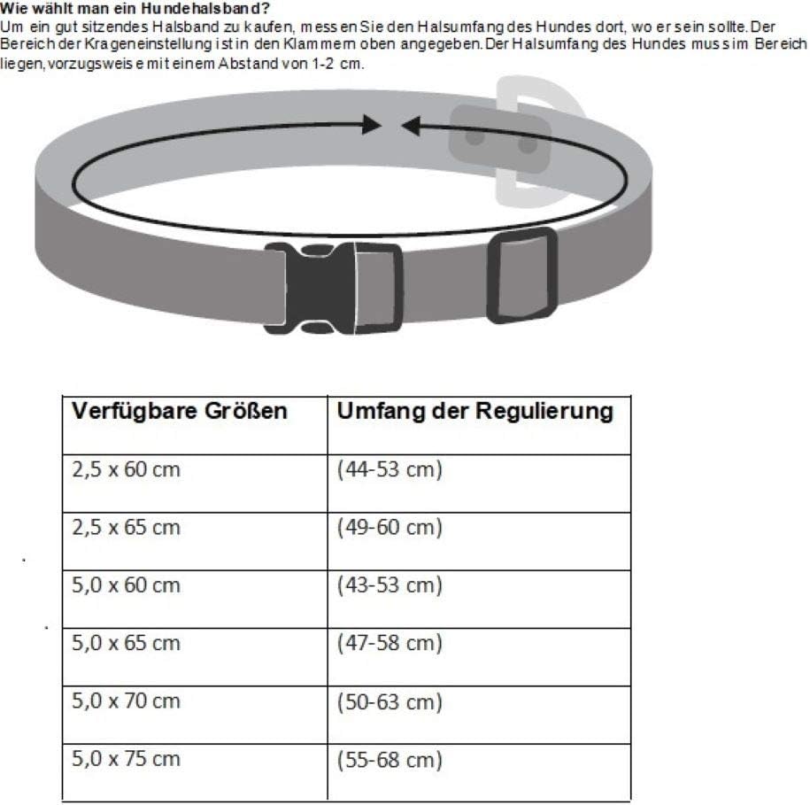 Dingo Braun Halsband aus Weichem Leder mit Griff Speziell für Schäfer Rasse Hund 13107 5,0 x 75 cm (