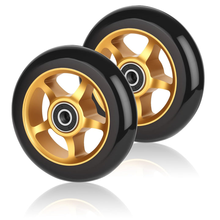 Stunt Scooter Rollen100mm, 2 Stück Stunt Scooter Räder Ersatzräder mit ABEC/ 9 Kugellager/Härtegrad