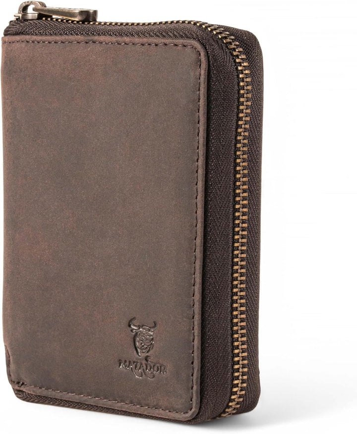 MATADOR Männer Geldbörse Leder #EDINBURGH mit edler Geschenk Box, Elegantes Leder Portemonnaie Herre