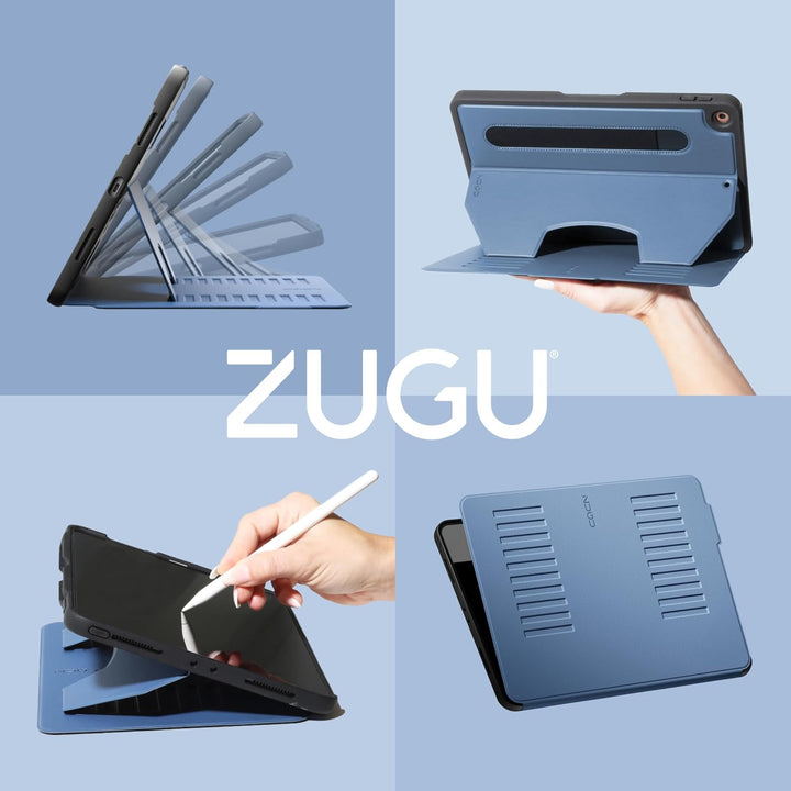 ZUGU iPad 10.9 Hülle 2022 10. Generation, schlanke Schutzhülle 8 Winkel-Ständer magnetisch, Stifthal