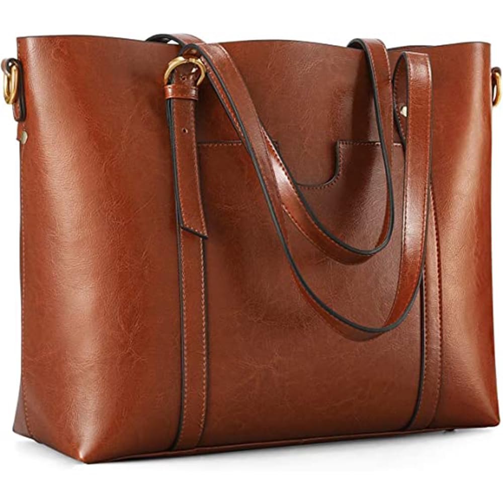 Kattee Leder-Satchel-Geldbörsen und Handtaschen für Damen, Top-Griff-Schulter-Geldbörsen-Tote-Hobo-T