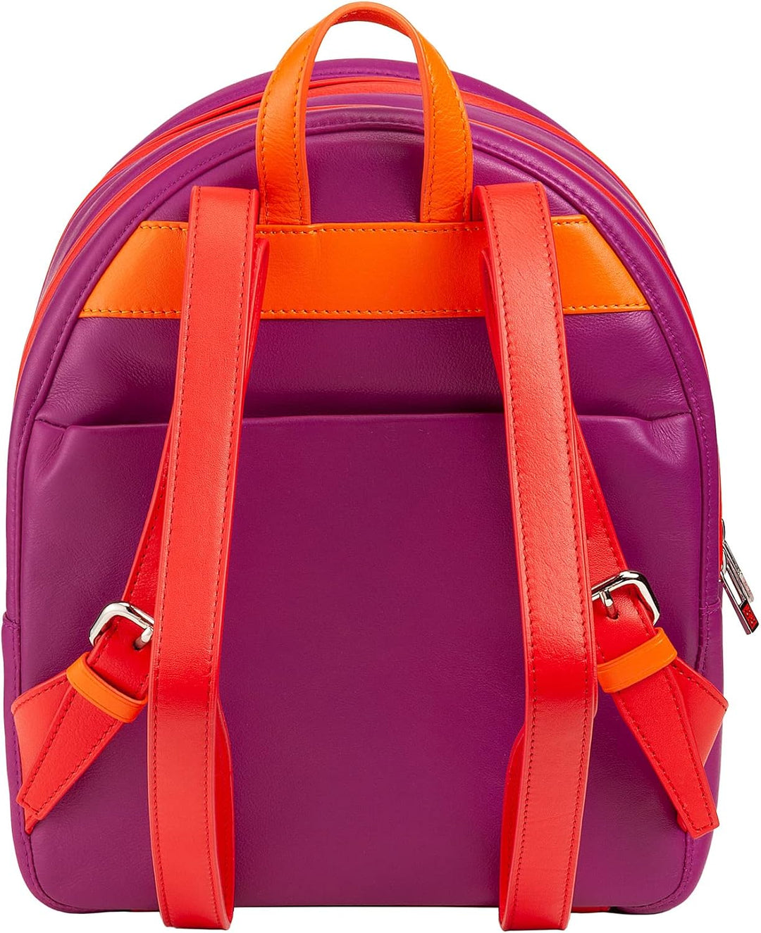 DUDU Rucksack Damen Bunt Sommerlich aus weichem Leder Rucksack Multicolor mit doppeltem Reissverschl
