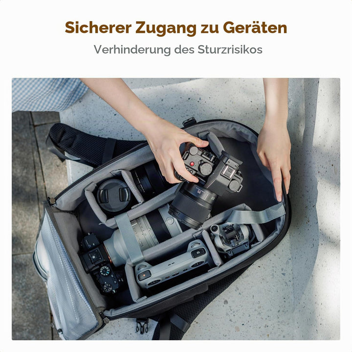 K&amp;F CONCEPT 18L Kamerarucksack, Fotorucksack mit 15.6 Zoll Laptopfach, Grosse Kapazität Camera Backp