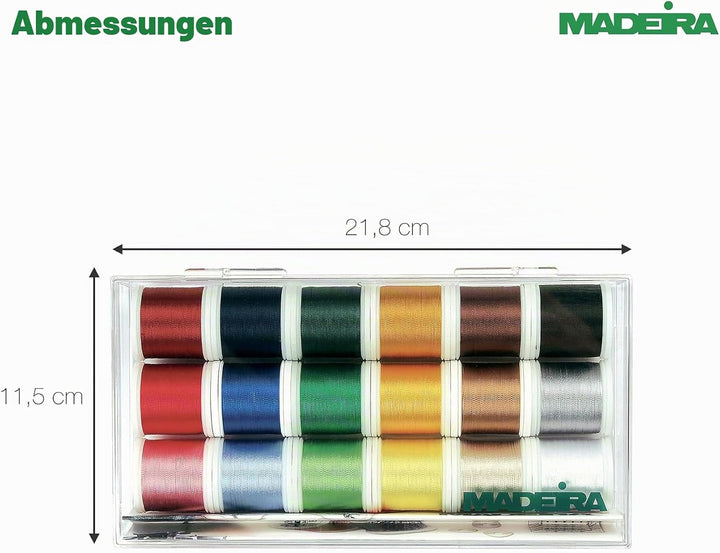 Madeira 25143 Tacony Rayon Gewinde sampler-18 Spulen, 18 Spools, One Size