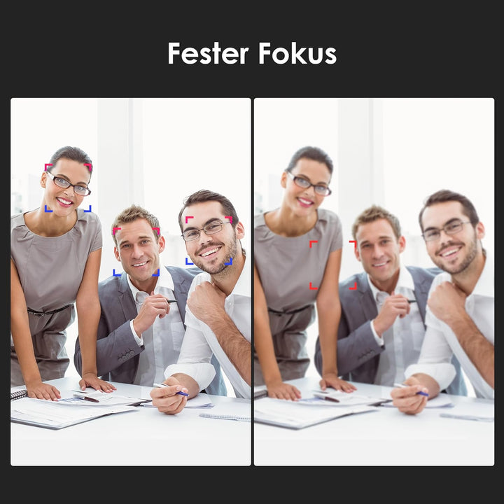 W12S Webcam 4K/30FPS, Doppelmikrofon Geräuschunterdrückung, Fernbedienung, UHD Sony Sensor, Fester/A