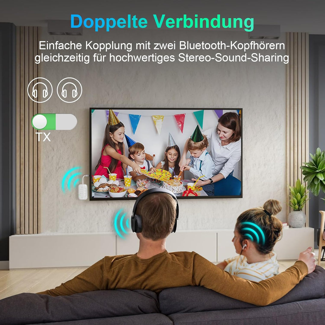 SONRU Bluetooth Transmitter 5.3 Airfly Adapter Flugzeug Gadgets, 2 in 1 Bluetooth Sender Empfänger A