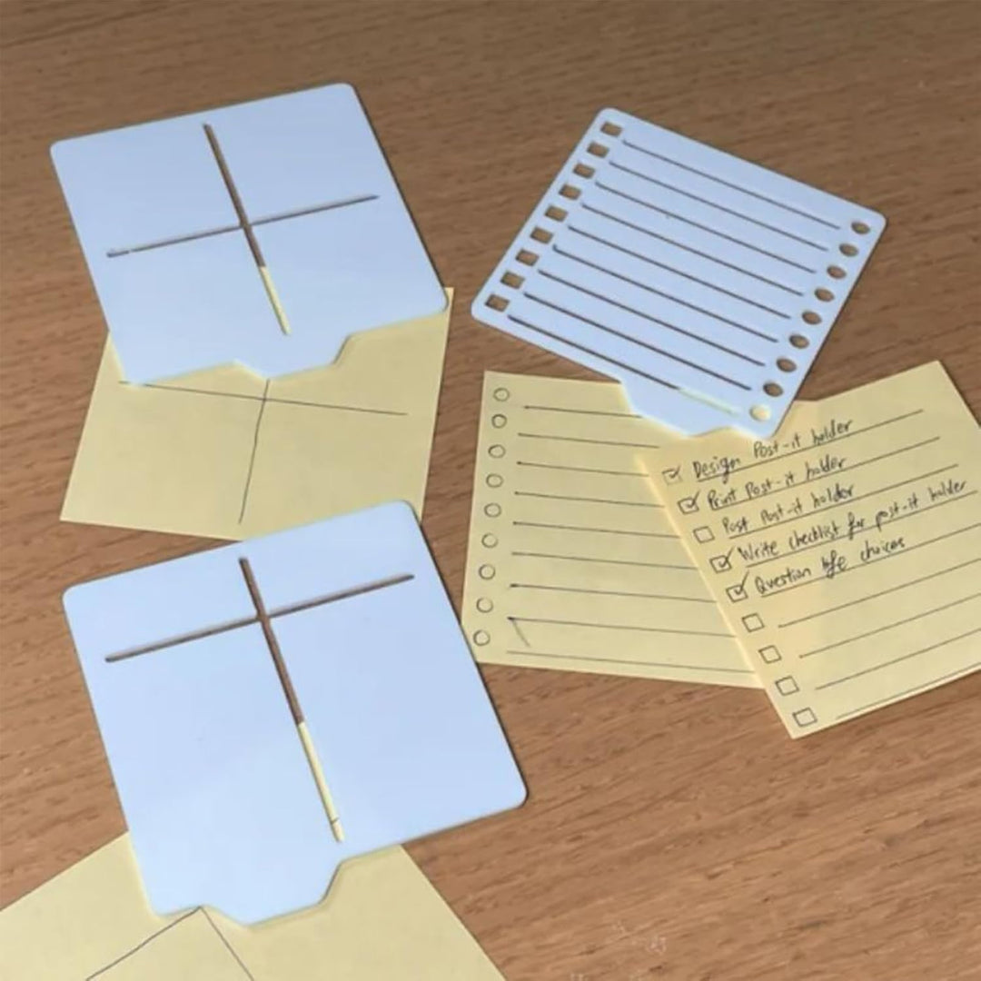 Sticky Note Holder, Memo Pad Organizer, 10 x 11 x 9 cm/3,9 x 4,3 x 3,5 Zoll Desktop Storage Box, Kee
