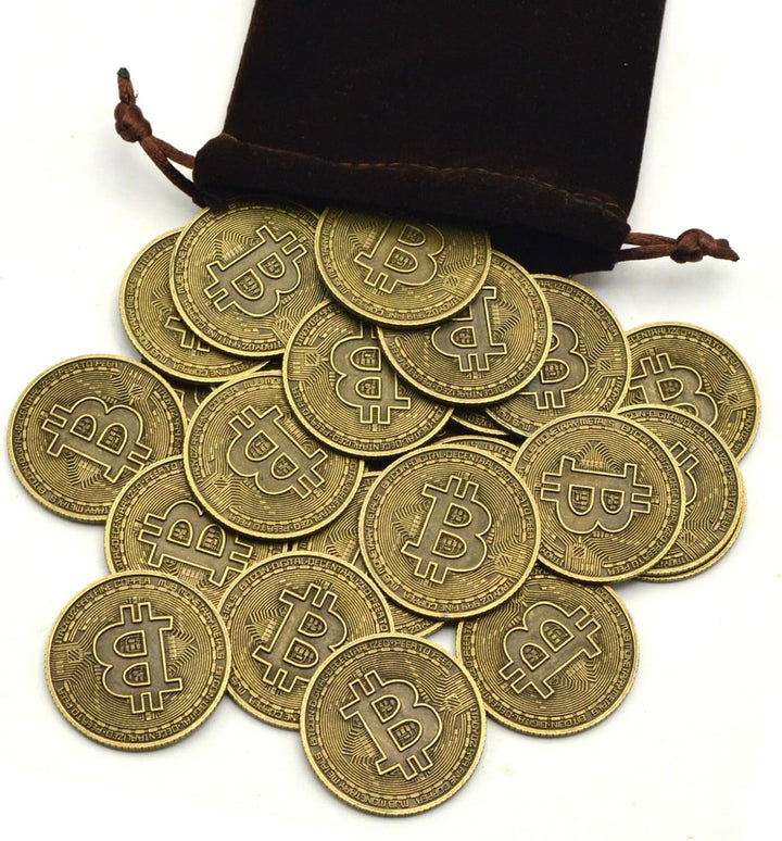 ZUCOS Piraten Münzen Zubehör,Goldmünzen-Set, Metall Goldtaler Deko Dublonen für DND Brettspiele, Cos